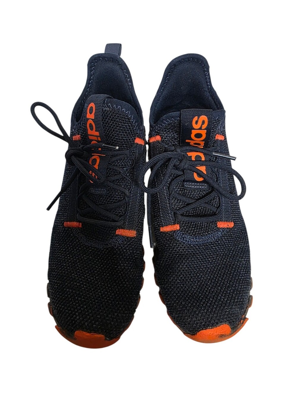 Adidas FortaRun Unisex Kids Athletic Sneakers Black/Orange US 7 - Picture 4 of 6